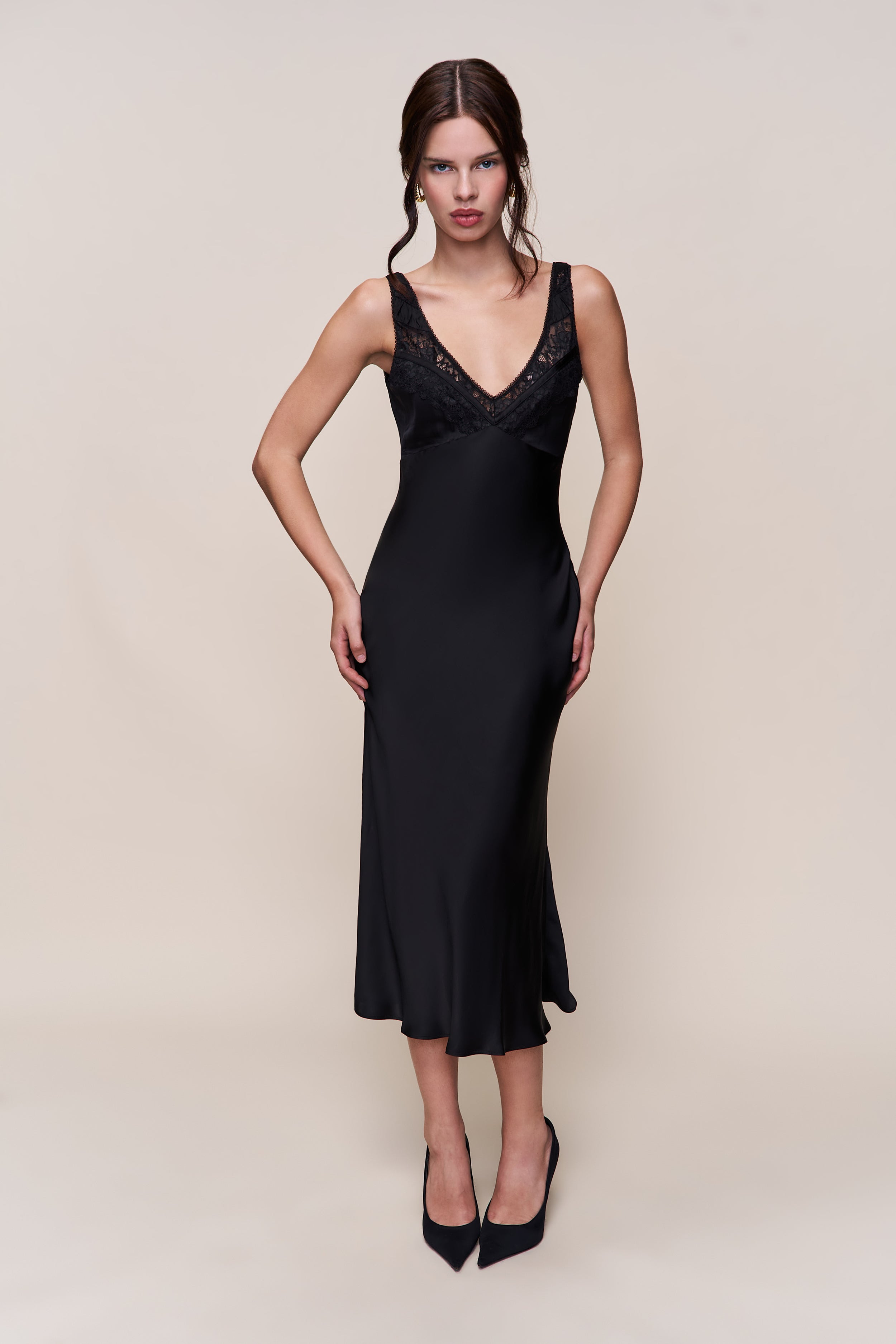 SCAOSI LACE DETAIL SLIP DRESS - 3