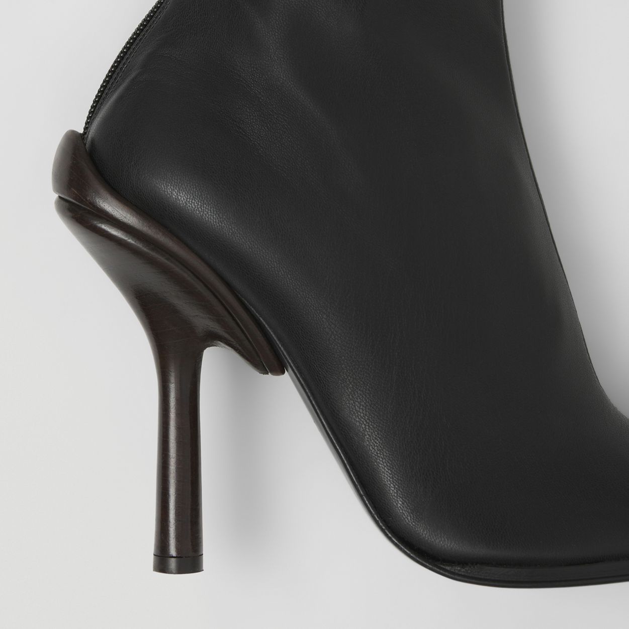 Faux Leather Over-the-knee Sock Boots - 3