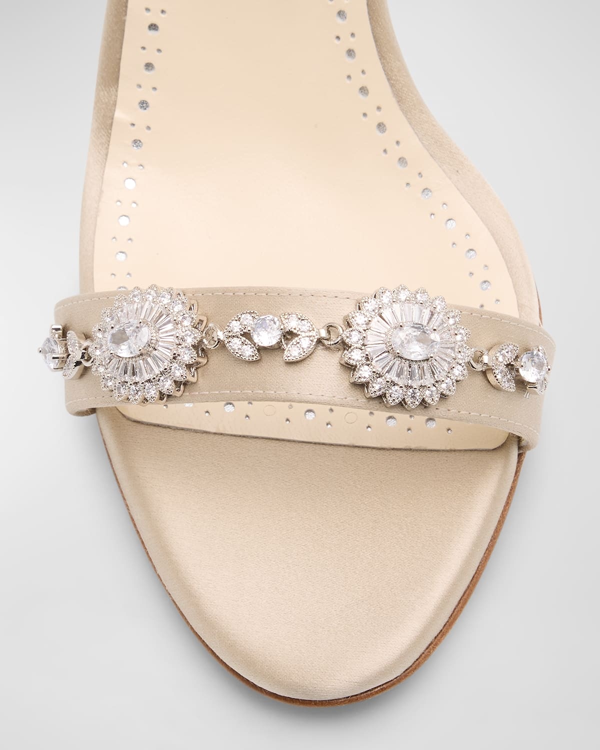 Crystal Satin Halter Sandals - 7