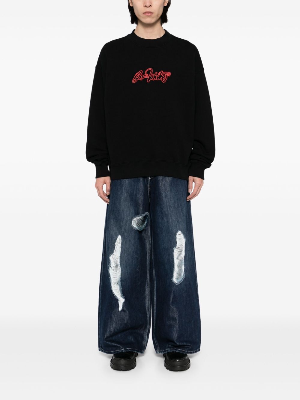logo-embroidered sweatshirt - 2