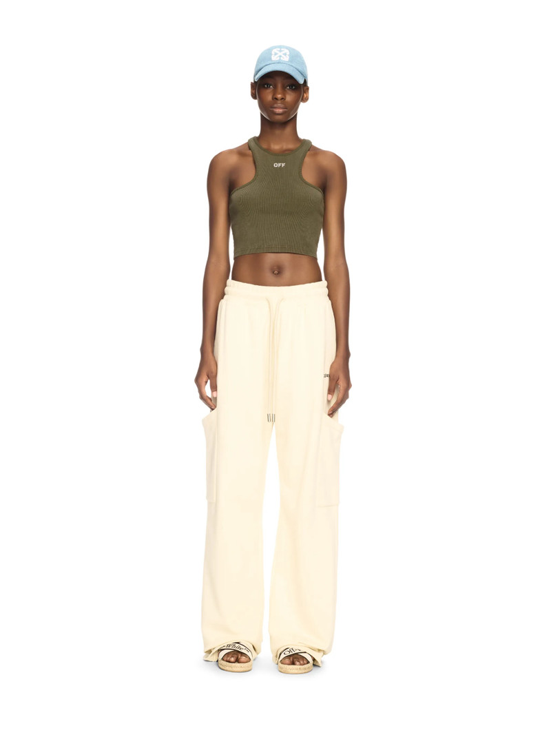 Off-White Green Stamp Ribbed Rowing Top outlook