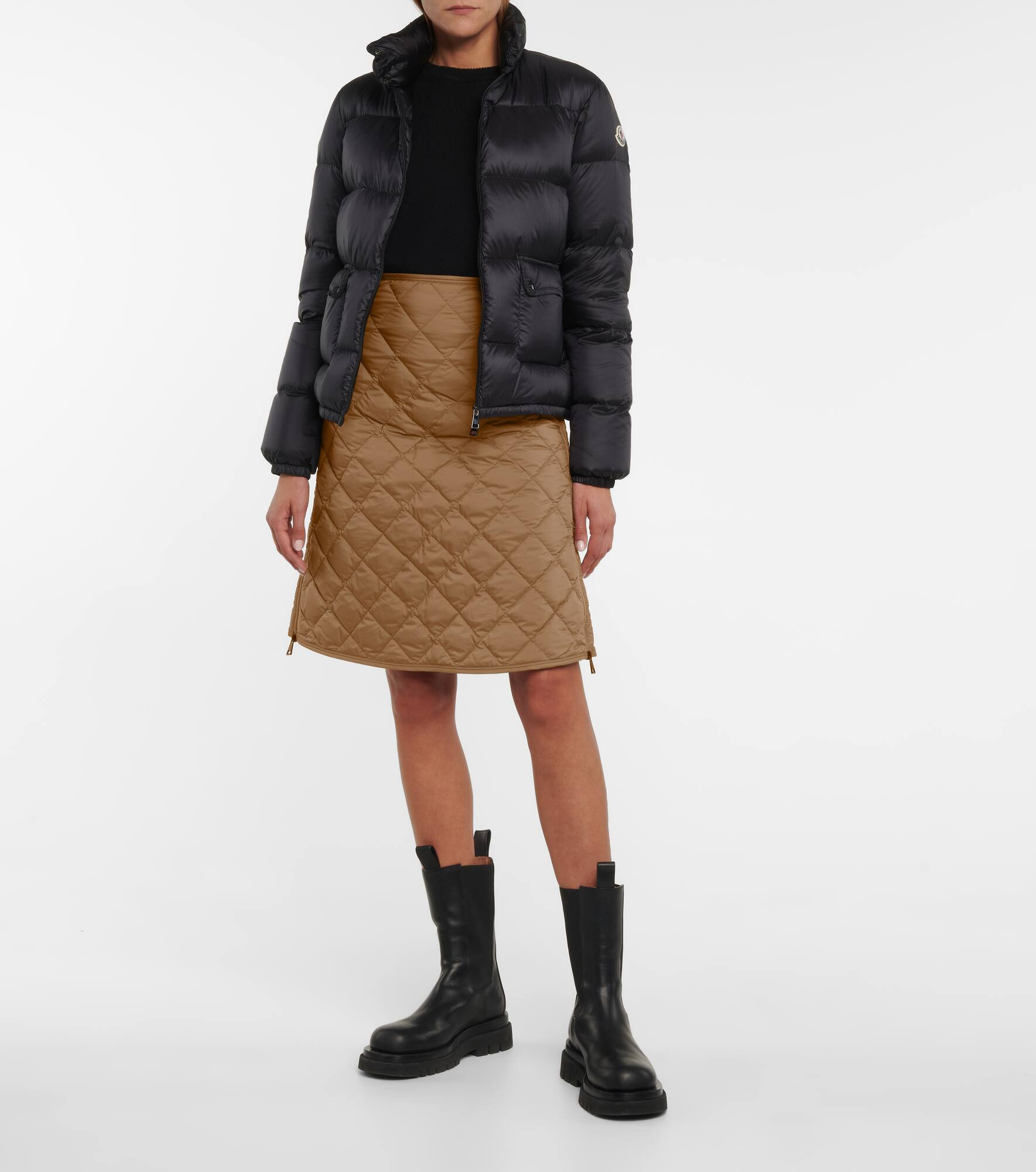 Quilted high-rise skirt - 2