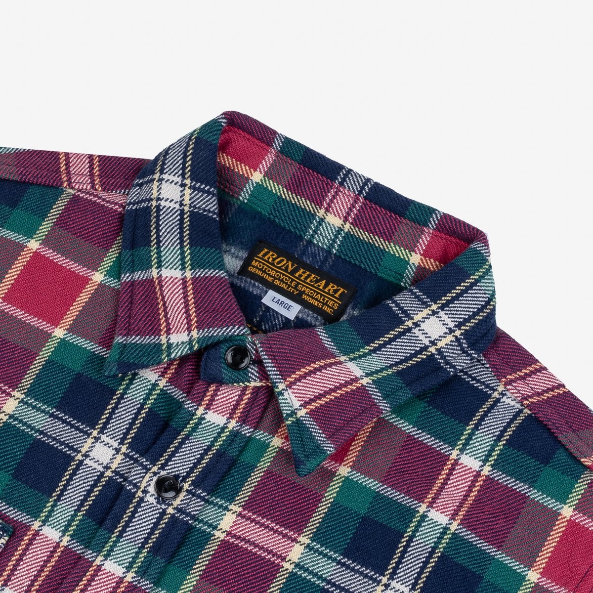 Ultra Heavy Flannel Crazy Check Work Shirt - Navy - 5