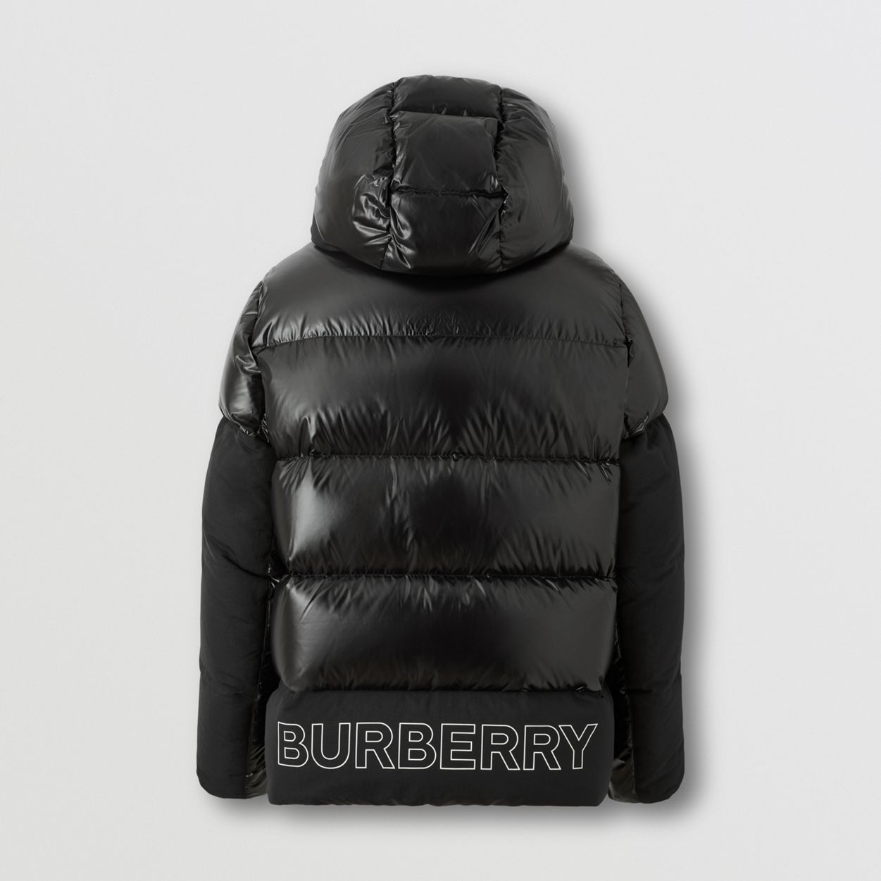 Logo Print Nylon Oversized Hooded Puffer Jacket - 2