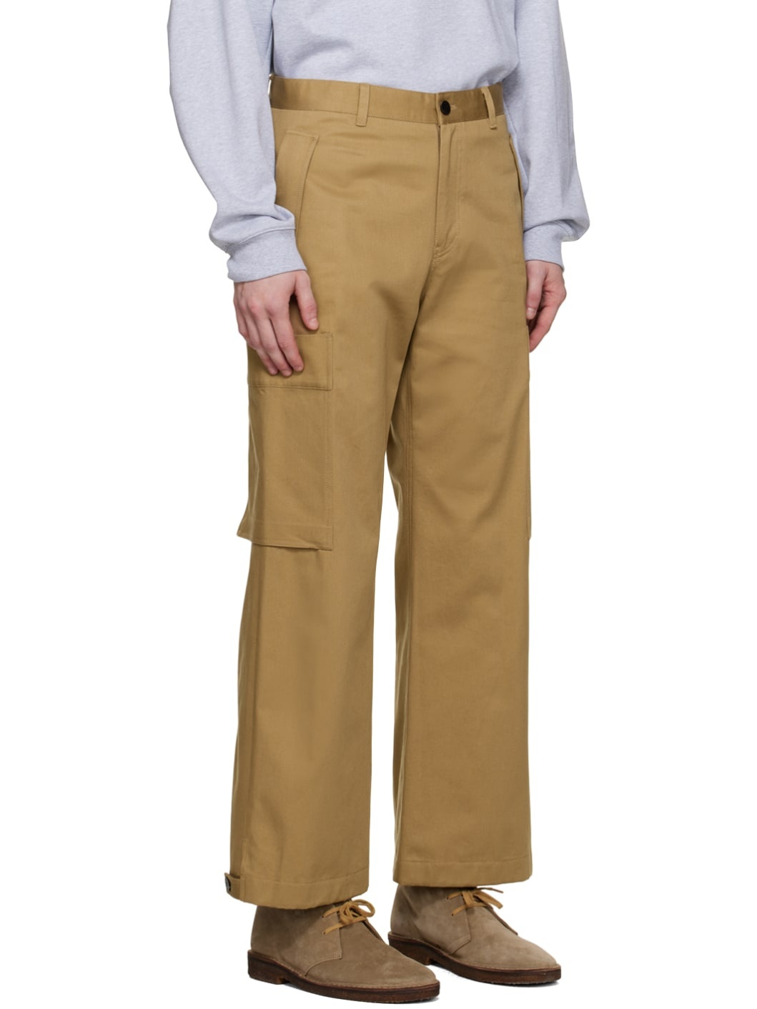Tan Side Pocket Cargo Pants - 2