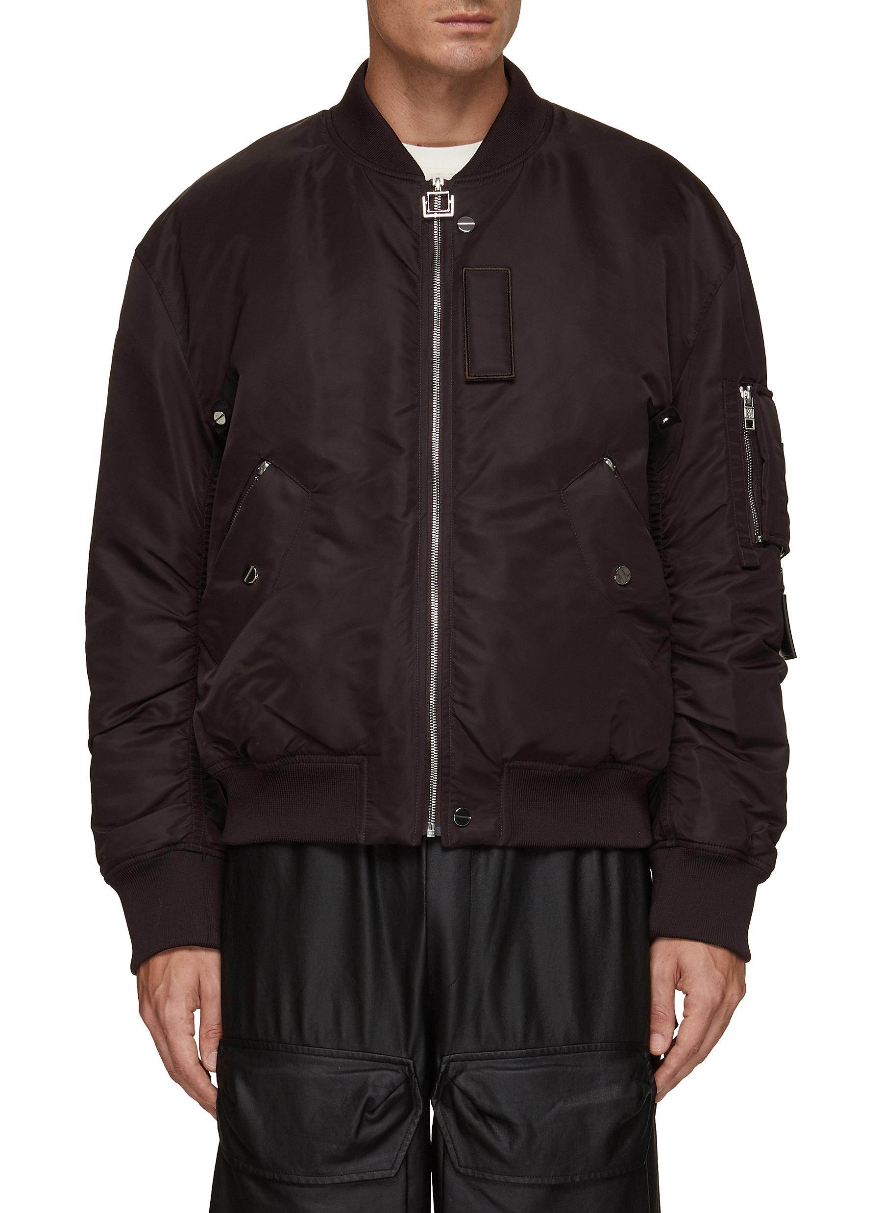 LOGO EMBROIDERED BOMBER JACKET - 1