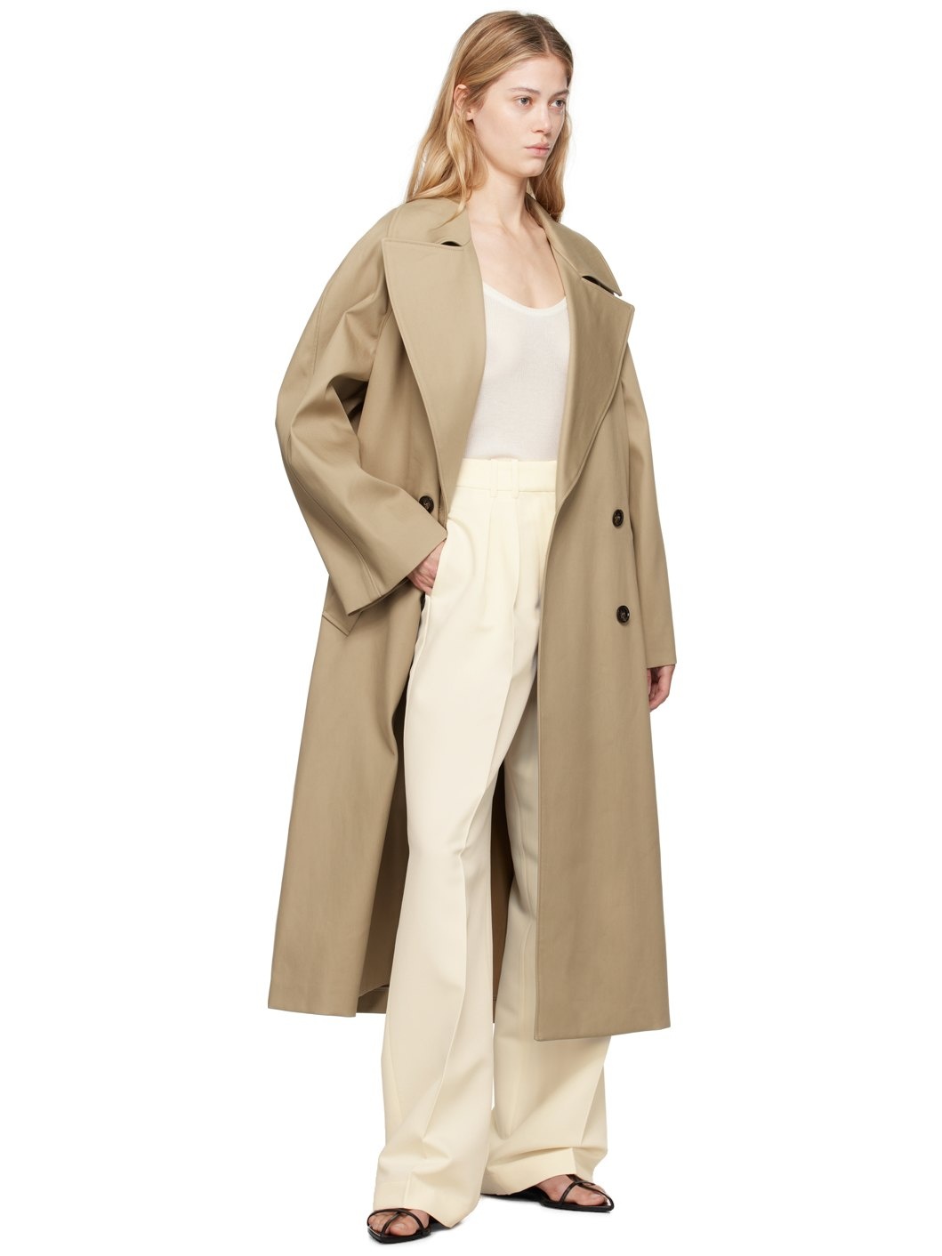 White Pleated Trousers - 4