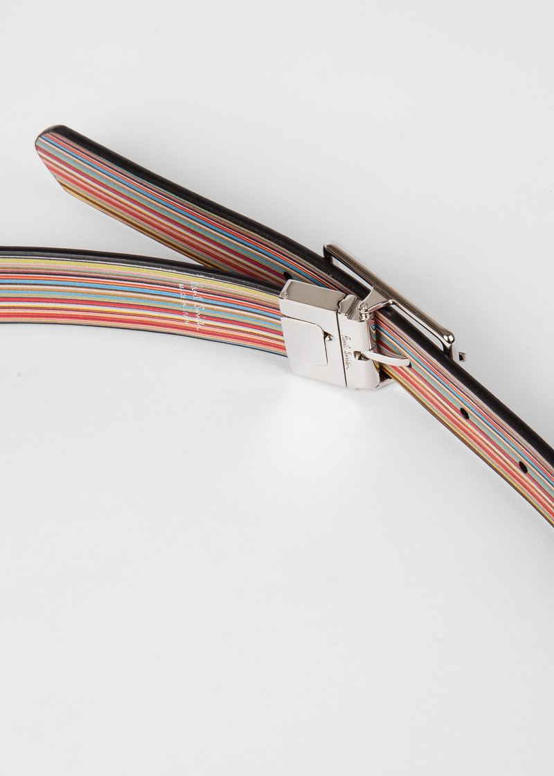 'Signature Stripe' Reversible Belt 4