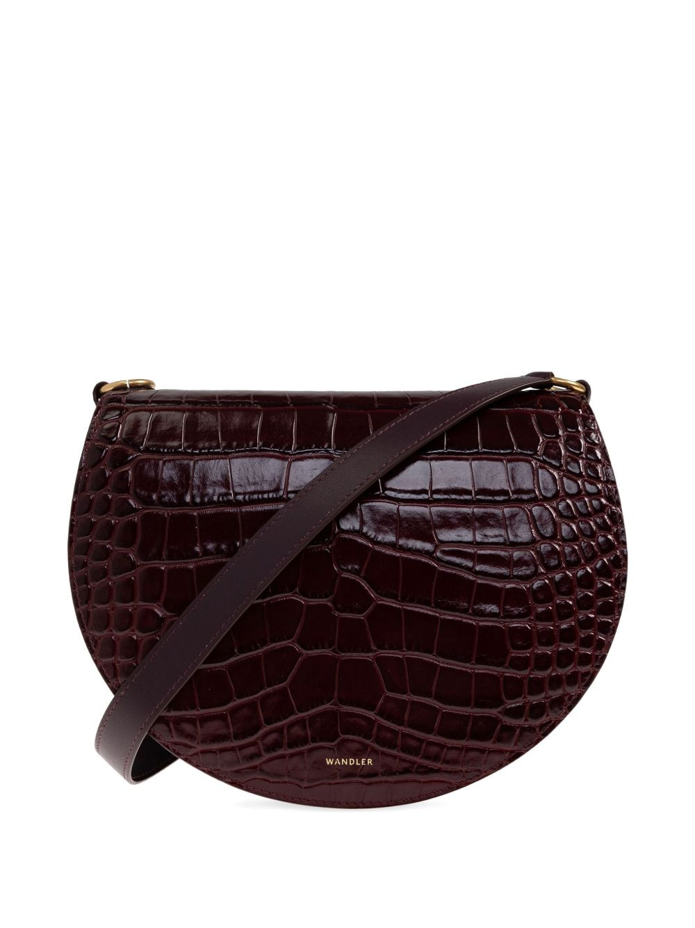 Kate crocodile-embossed shoulder bag - 1