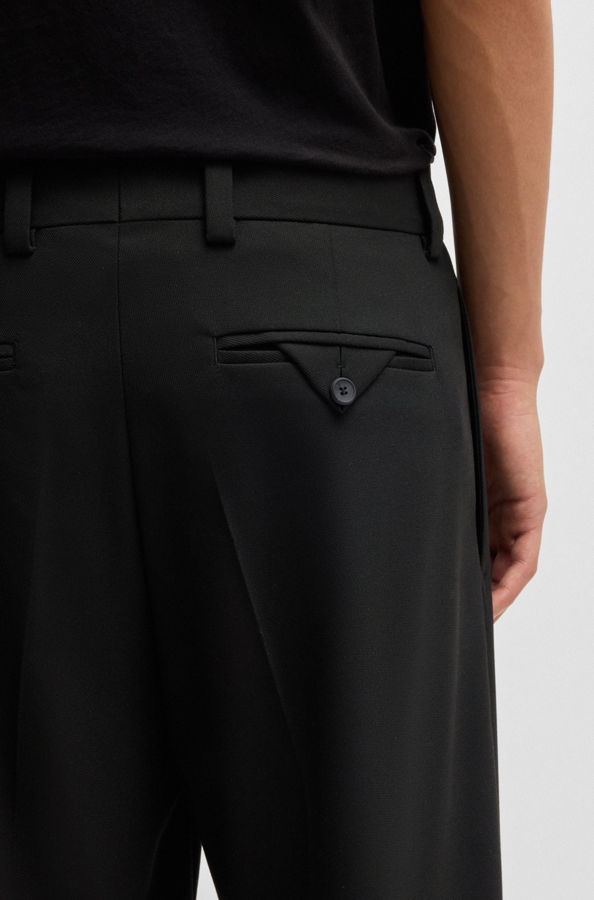 MODERN-FIT TROUSERS IN STRETCH TWILL WITH FRONT CREASE - 5