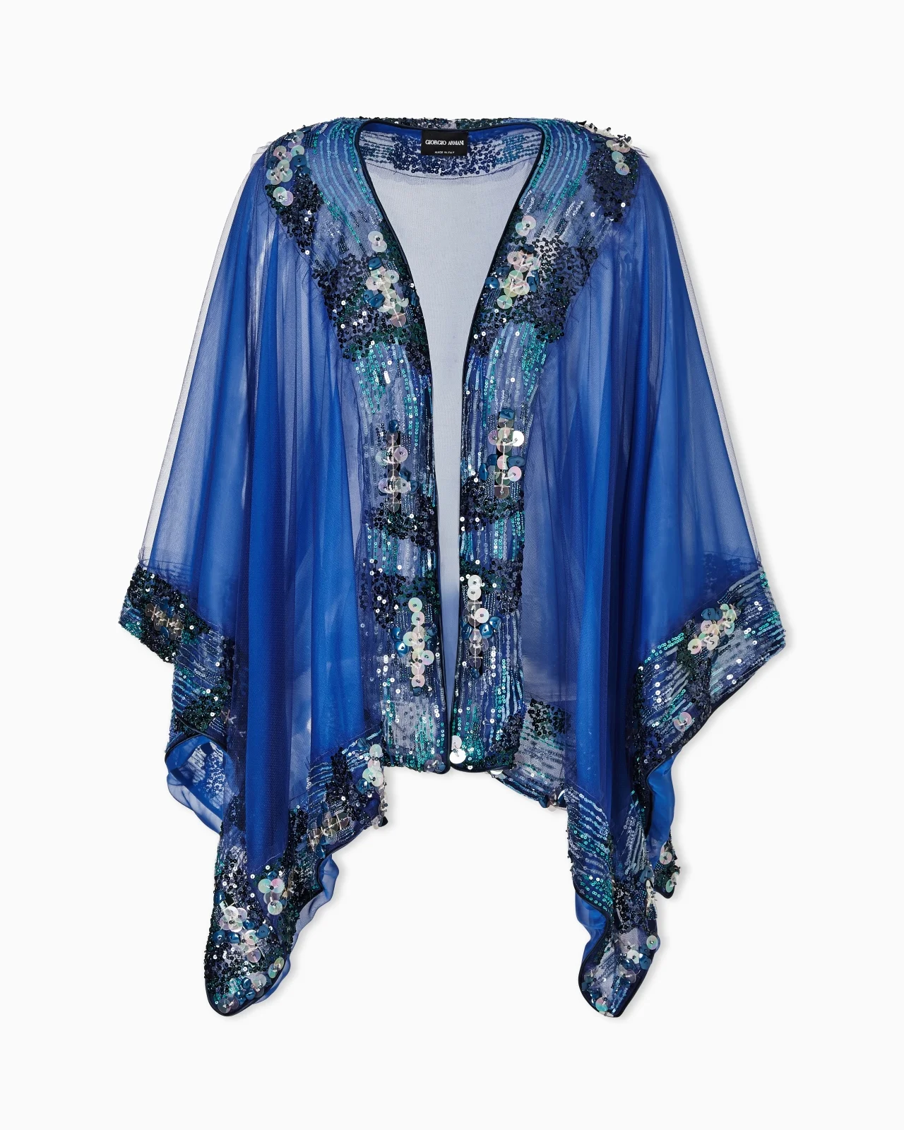 EMBROIDERED TULLE CAPE - 1