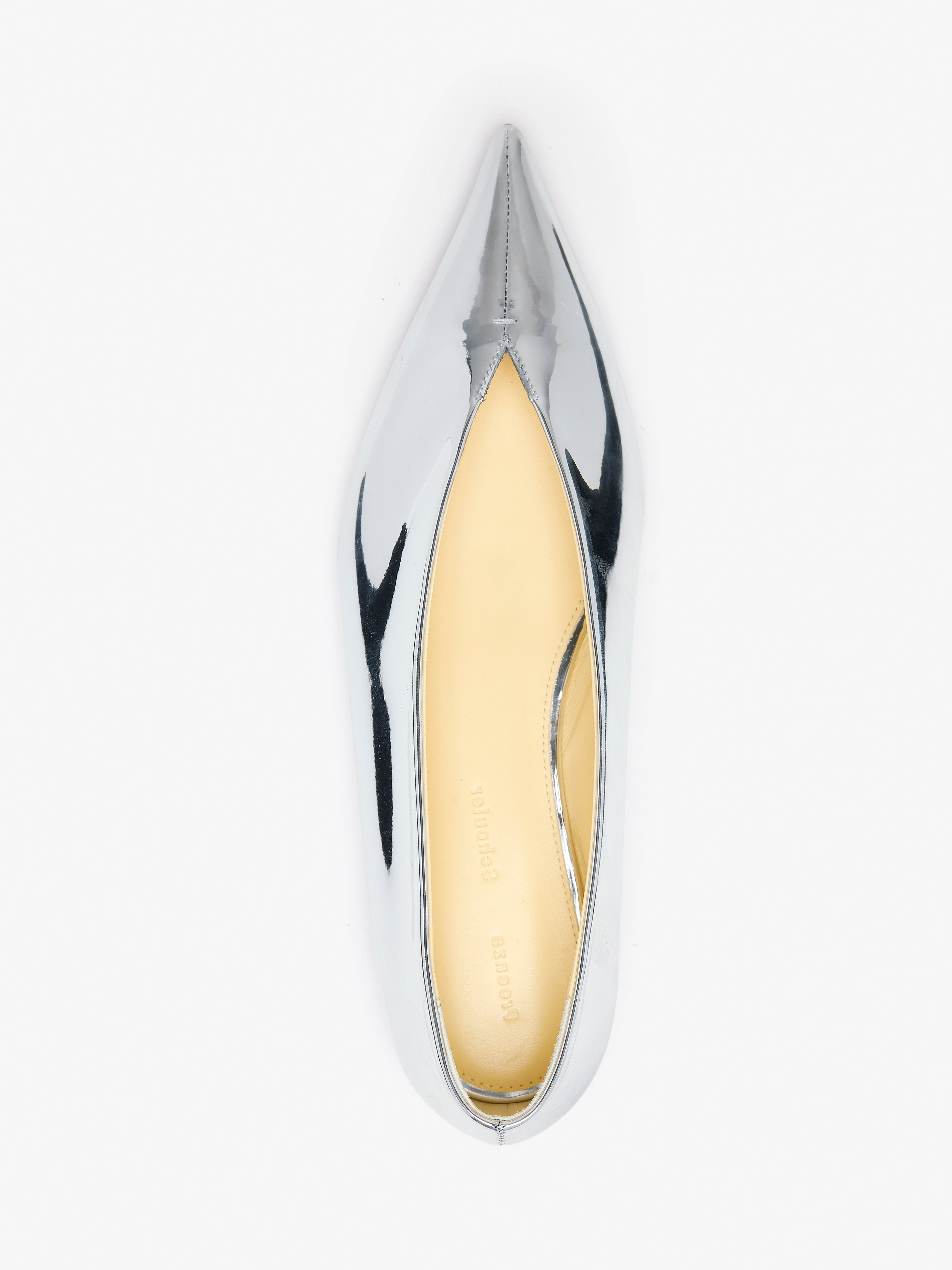 Slash Flats in Mirrored Metallic - 3