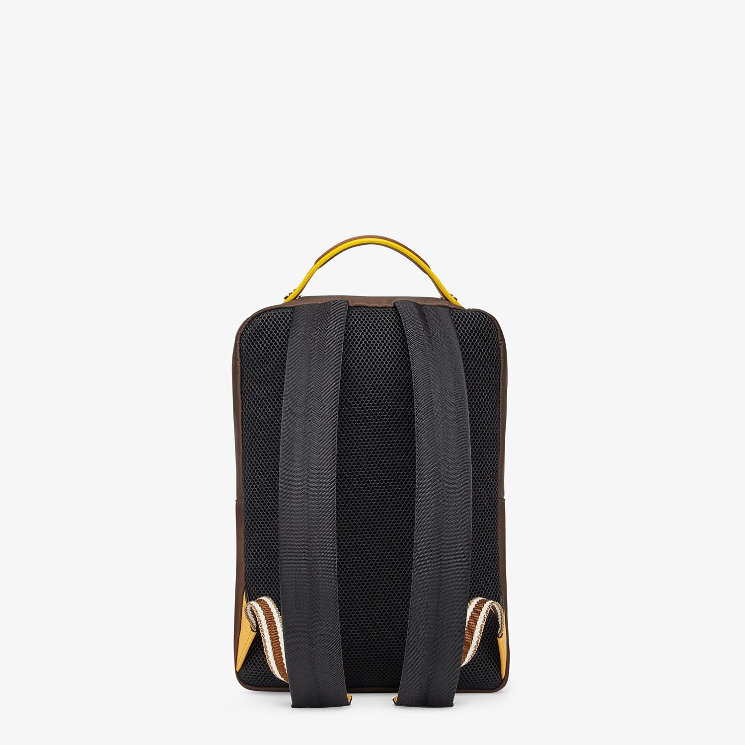 Brown nylon backpack - 3