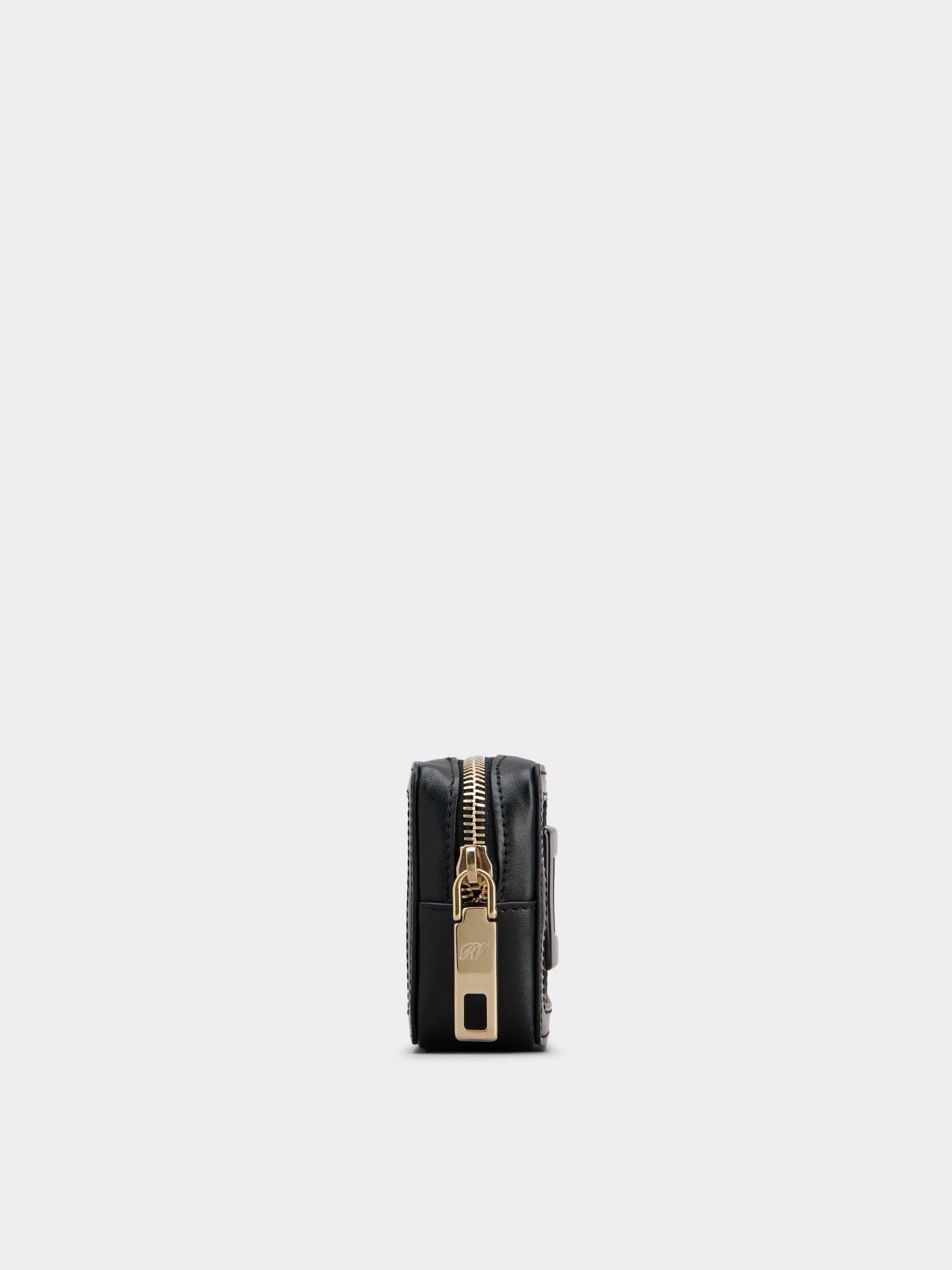 Belle Vivier Cube Charm Lacquered Buckle Micro Bag in Patent Leather - 3