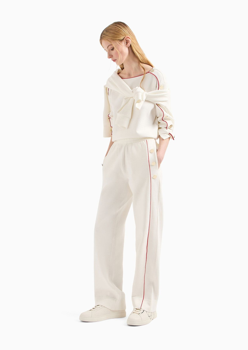 EMPORIO ARMANI boat-neck sweatshirt with golden buttons outlook