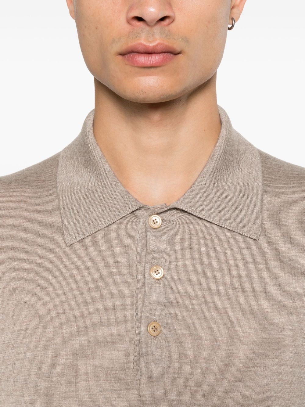 fine-knit polo shirt - 5
