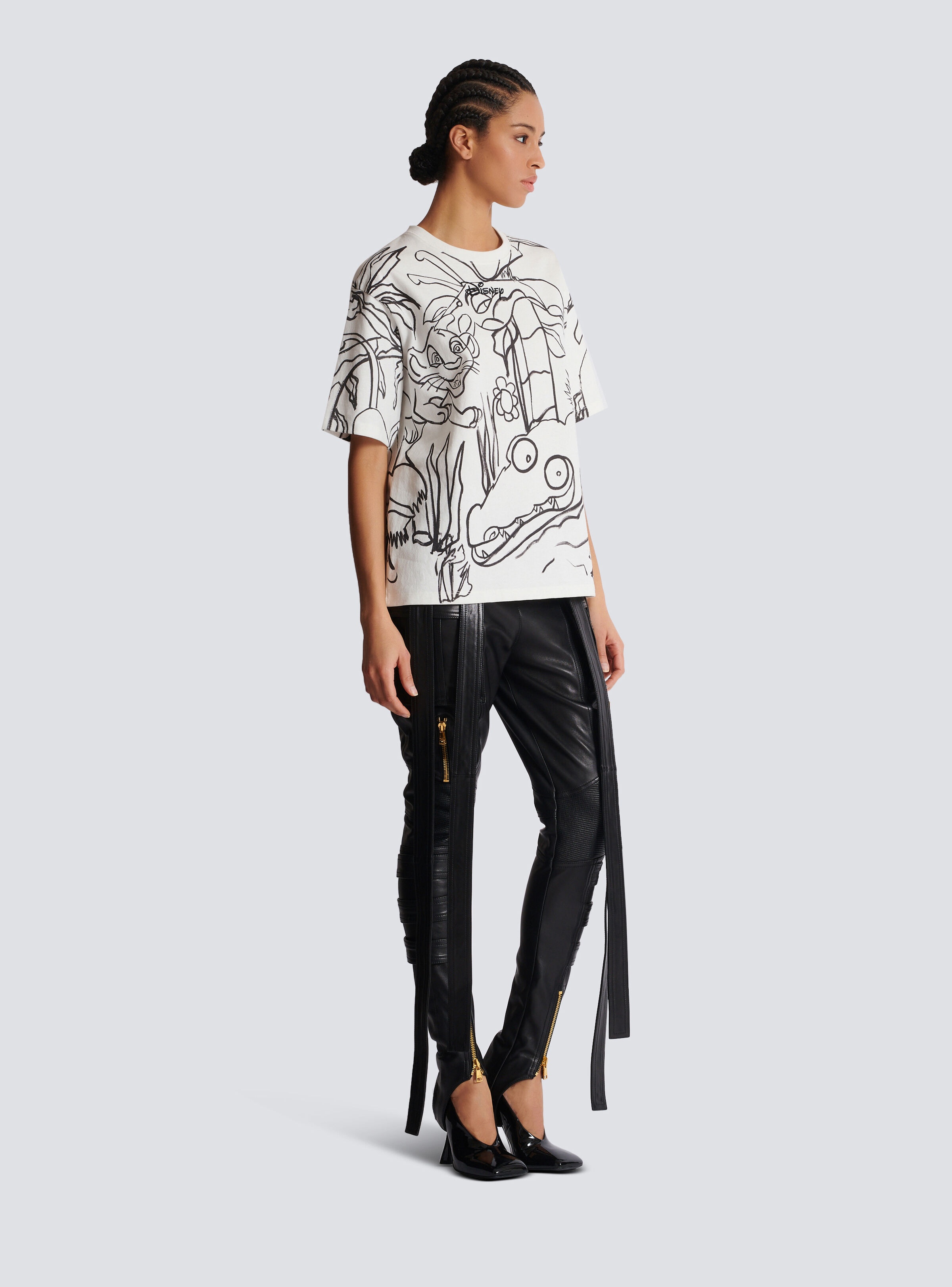 Disney x Balmain: The Lion King - Relaxed T-shirt with Enfant Précoce print - 3