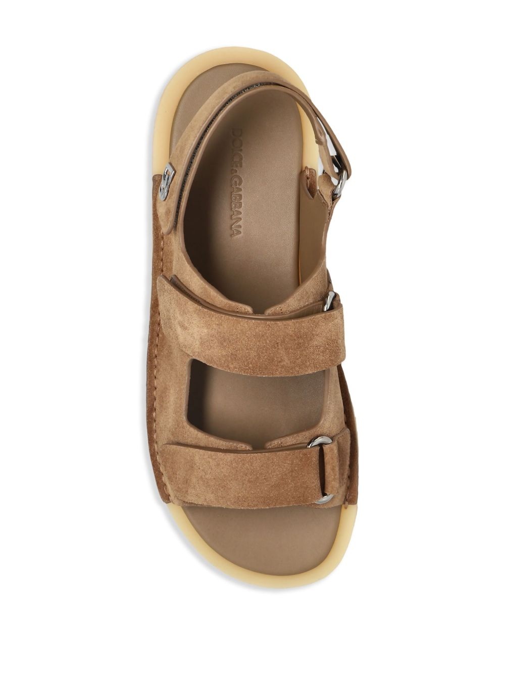 touch-strap leather sneakers - 4