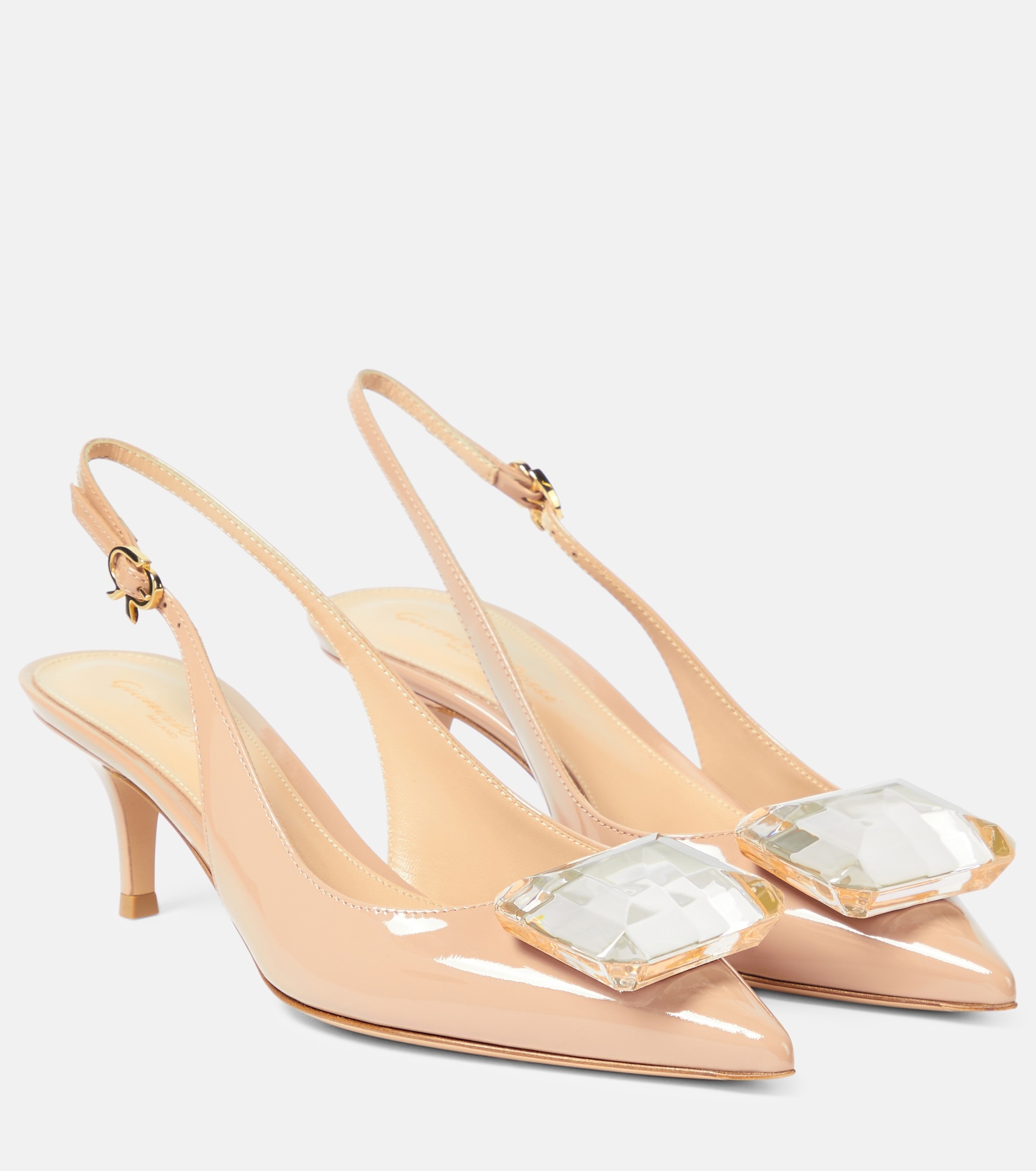 Jaipur 55 patent leather slingback pumps - 1