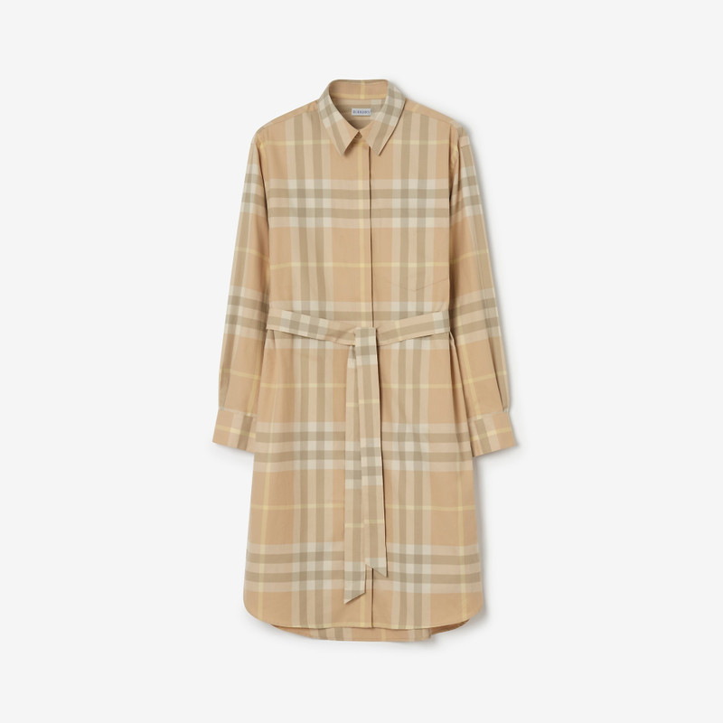 Check Cotton Shirt Dress 1