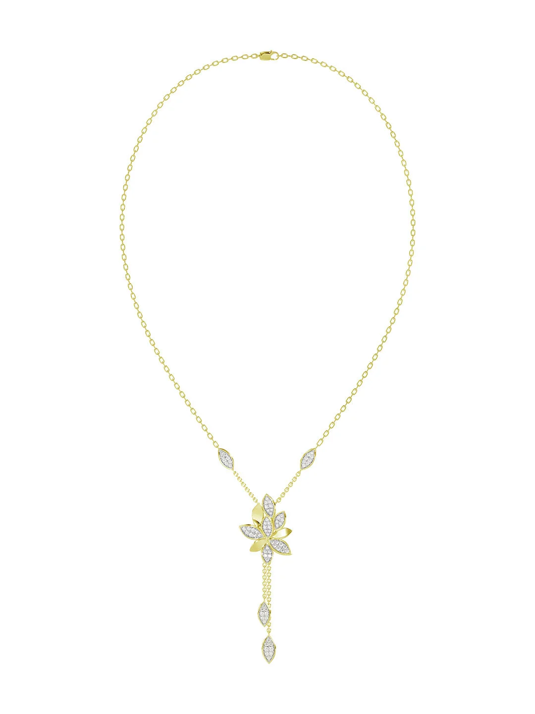 WILD FLOWER YELLOW GOLD Y NECKLACE - 1