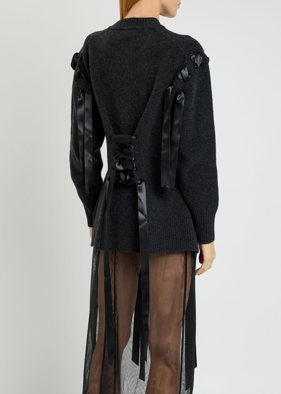 Simone Rocha Corset Wool-blend Cardigan - 3