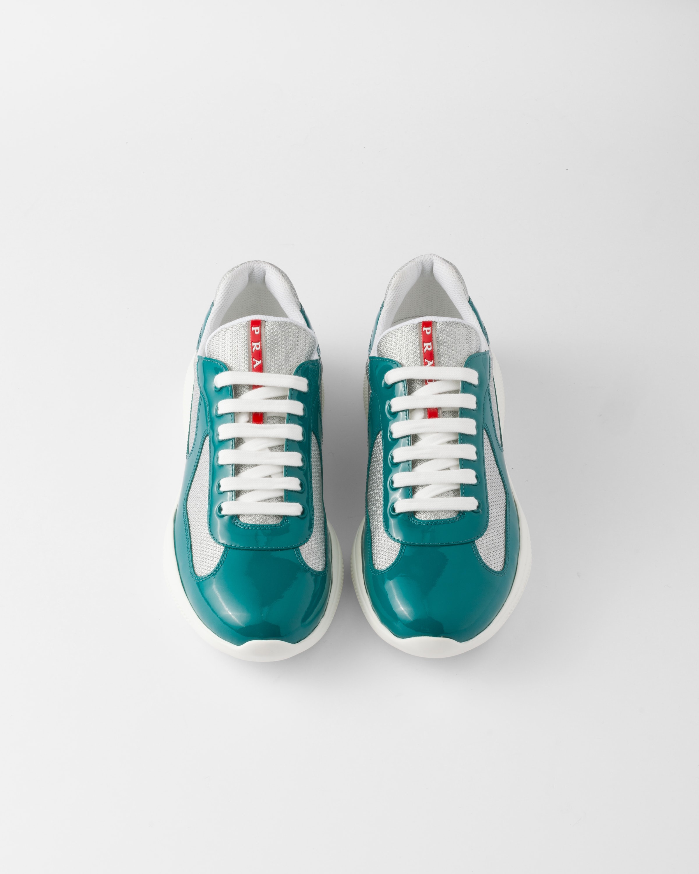 Patent leather and technical fabric Prada America's Cup sneakers - 3