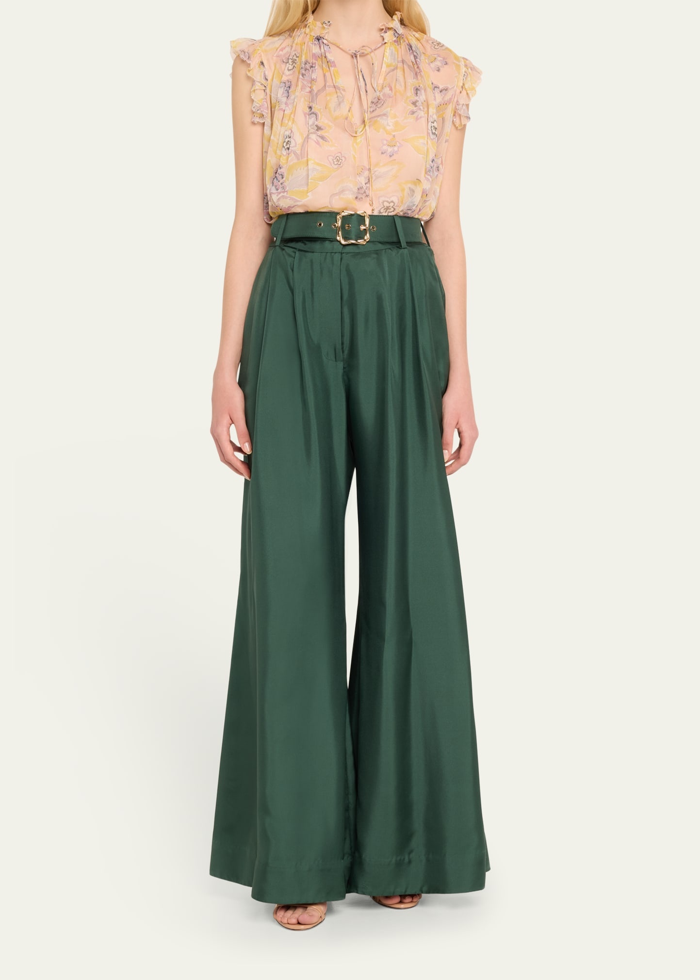 Pavilion Belted Wide-Leg Pants - 4