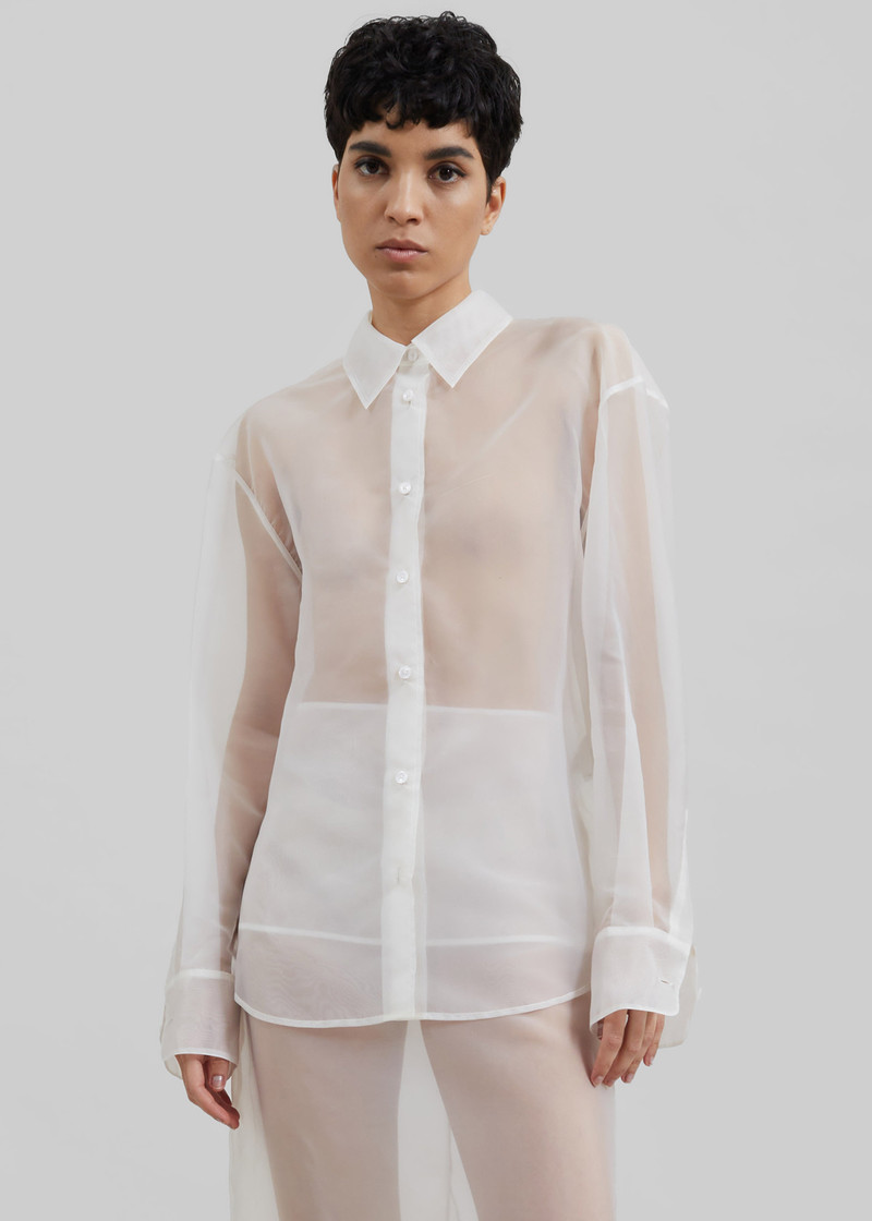 Peri Sheer Shirt - White 3