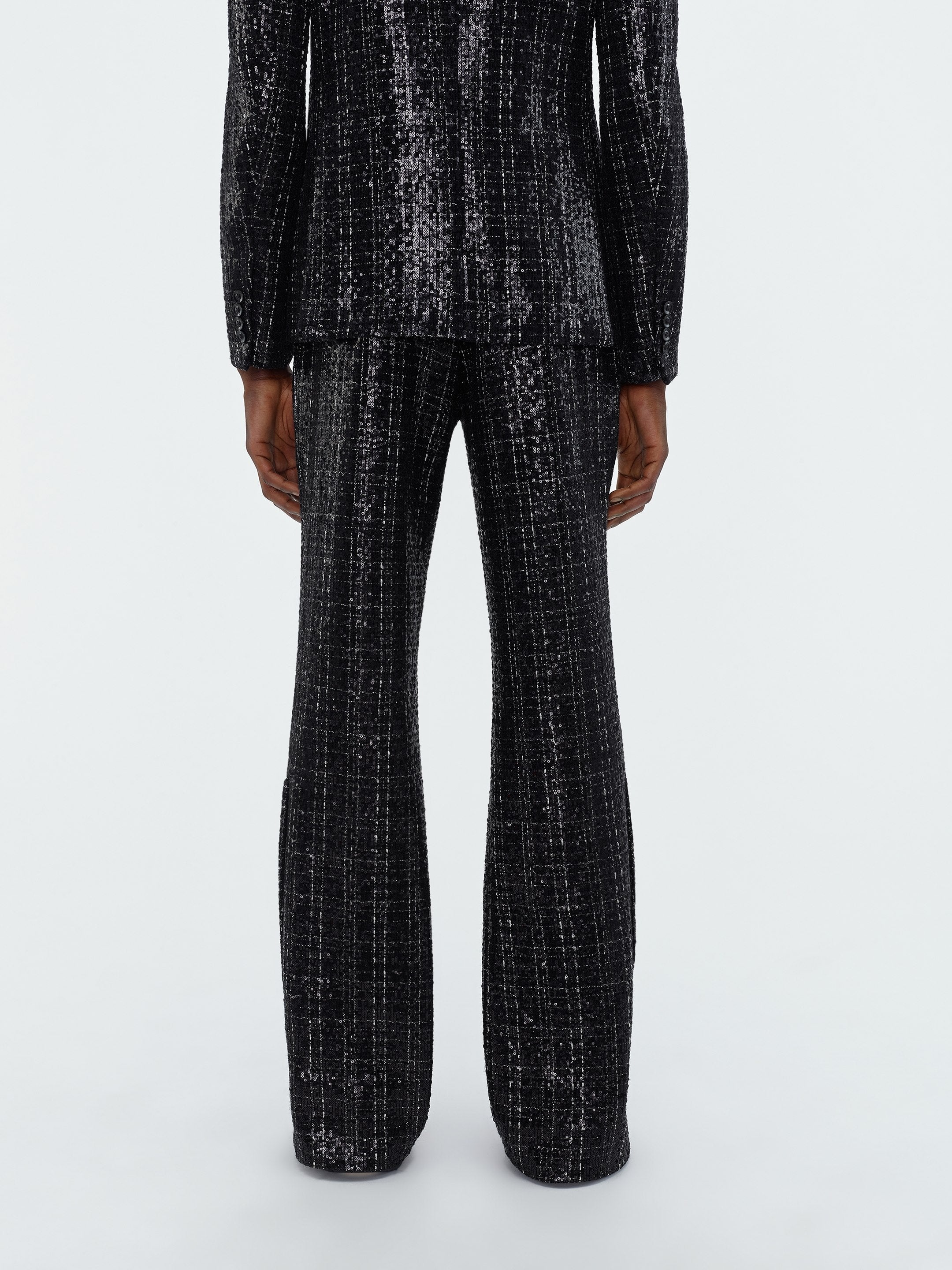 SEQUIN BOUCLE KICK FLARE - 5