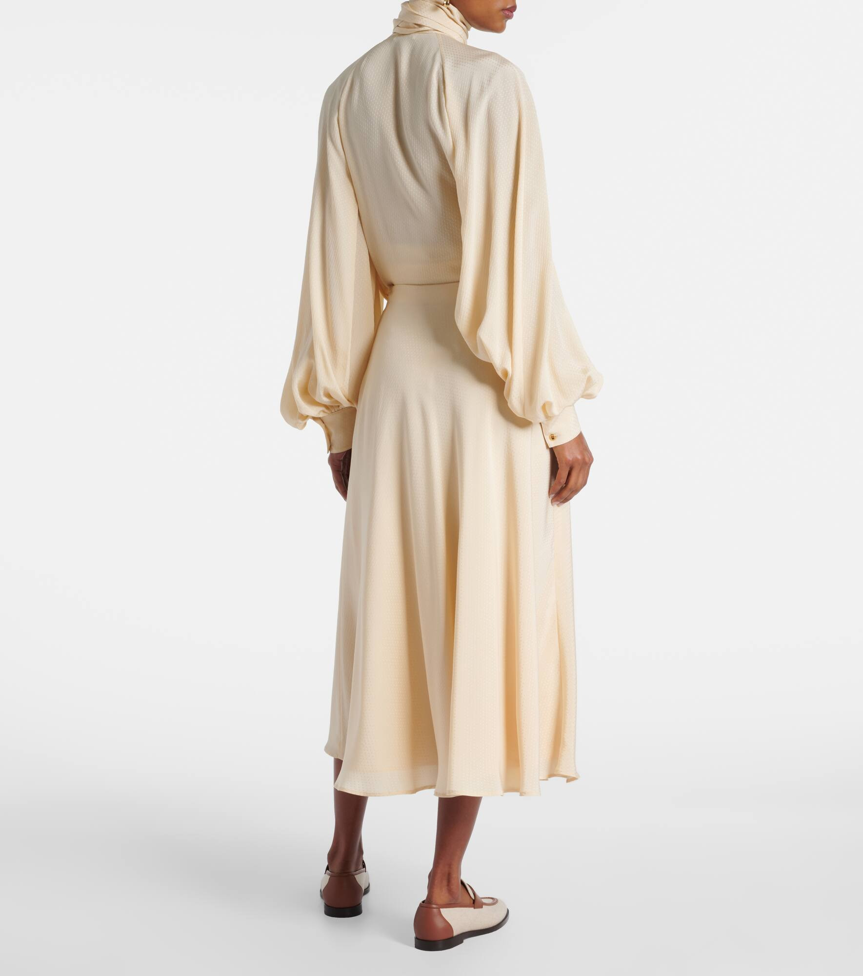 Erika silk midi skirt - 3
