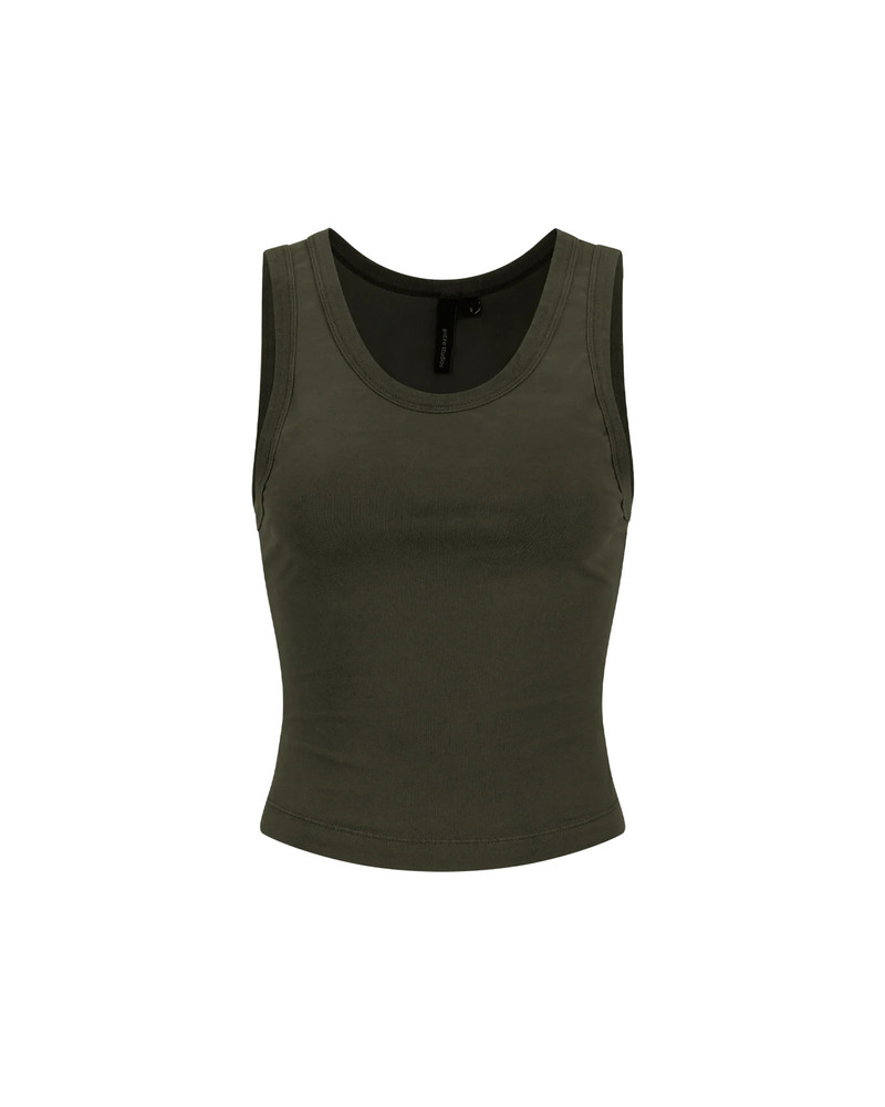 entire studios CROPPED TANK MILITARY outlook