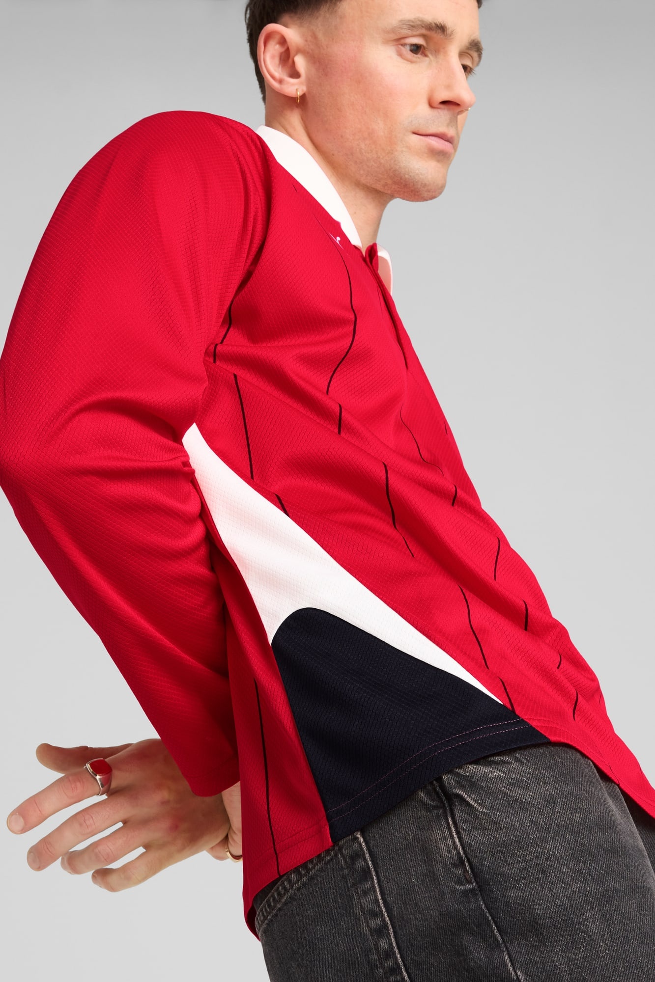 Scuderia Ferrari Race Men's Long Sleeve Polo - 7