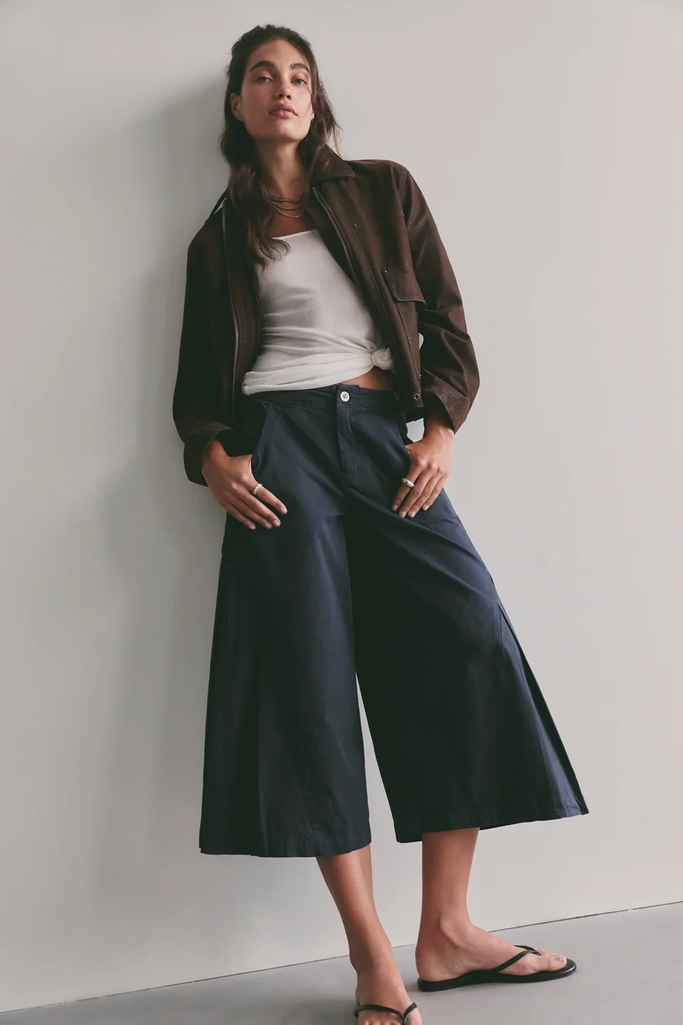 Two Step Crop Chino Pants - 1