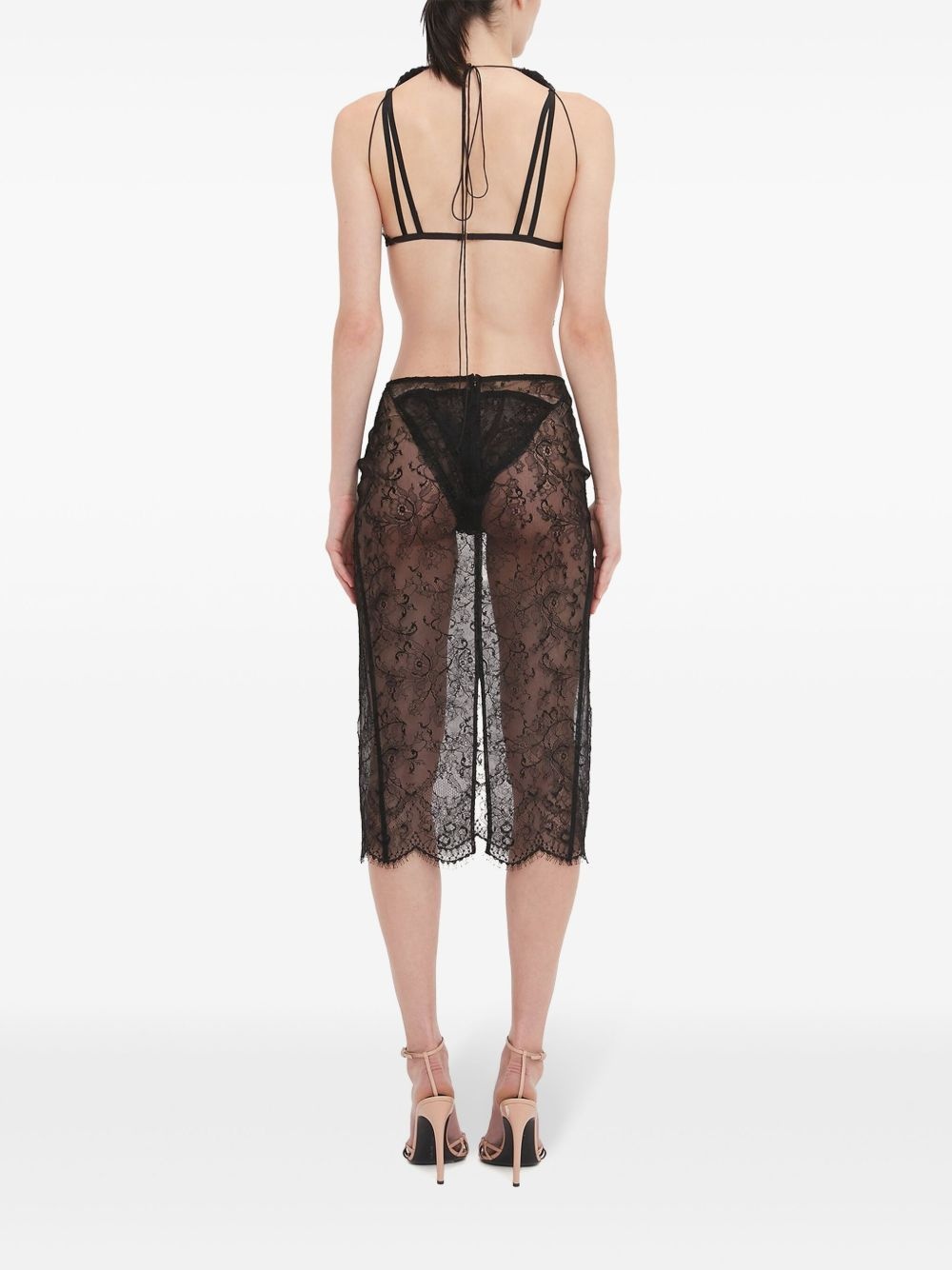 chantilly-lace midi skirt - 4