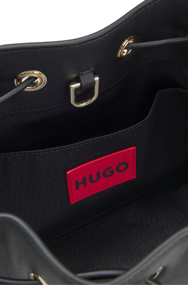 FAUX-LEATHER BUCKET BAG WITH TWO STRAPS 6