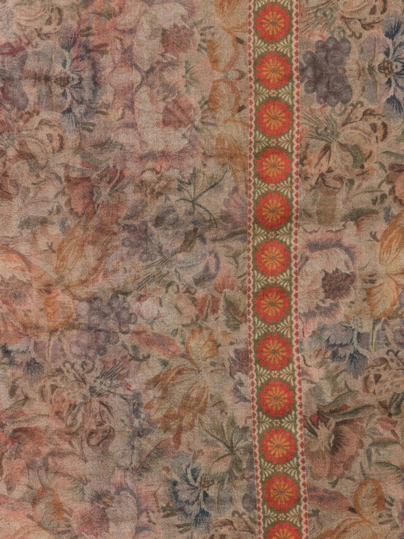 Pierre-Louis Mascia floral-print frayed-edge scarf outlook
