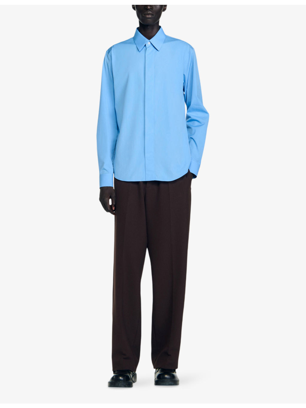Long-Sleeved Regular-Fit Cotton Shirt - 2
