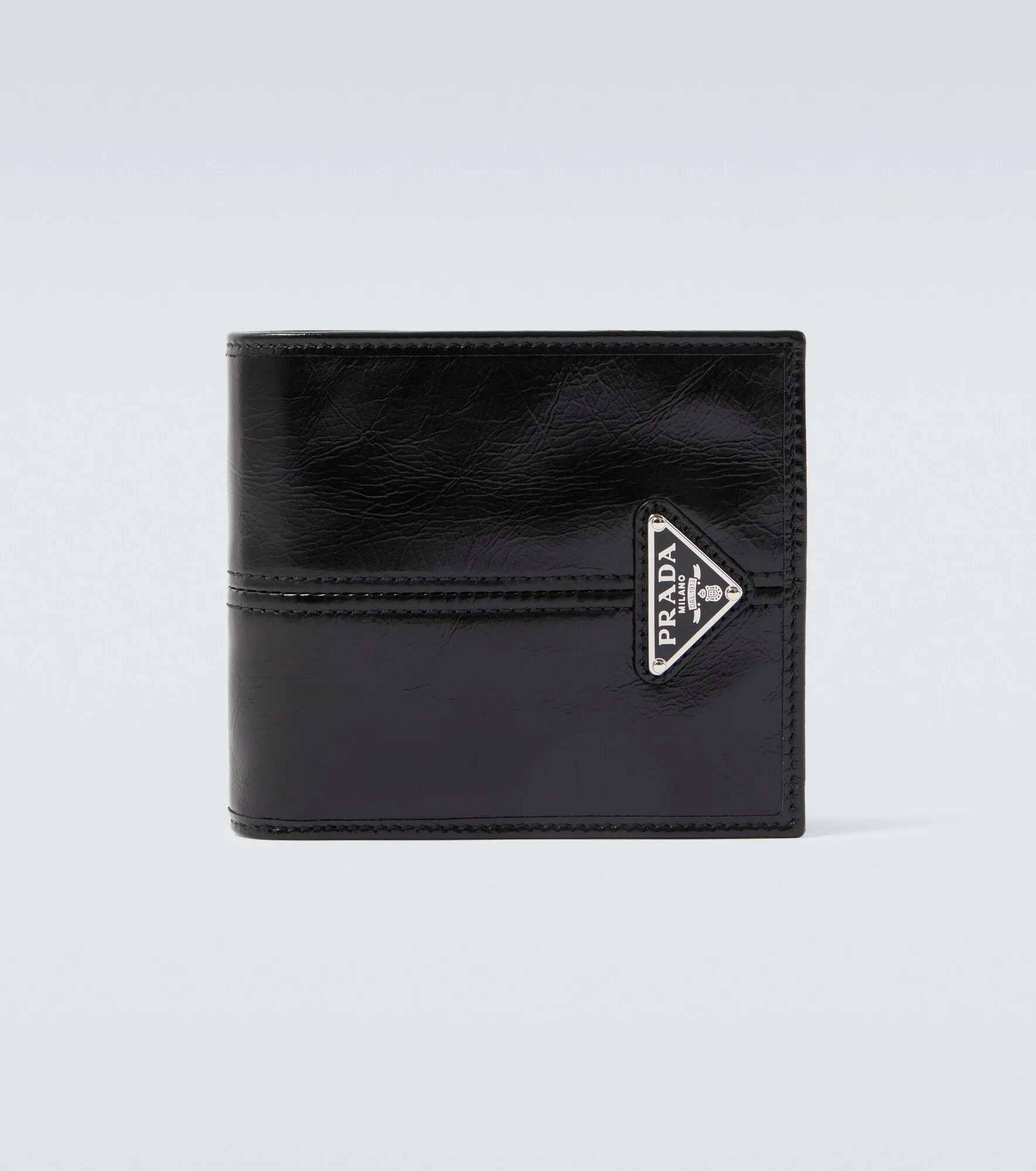 Logo leather wallet - 1