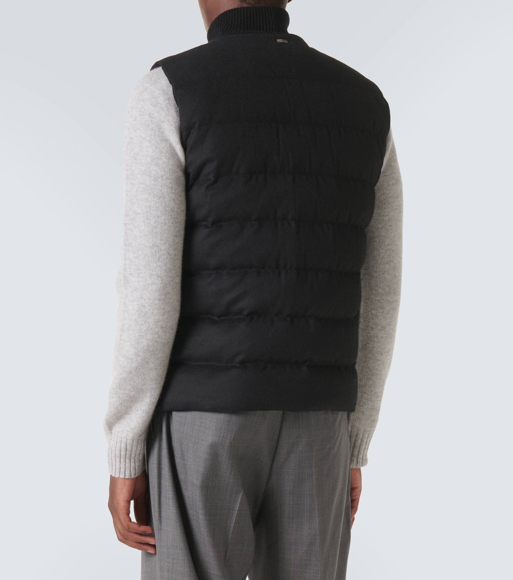 Silk and cashmere puffer vest - 4