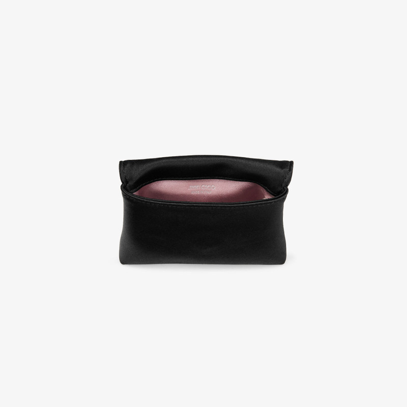 JIMMY CHOO Soft Card Holder With Chain
Black Satin Cardholder with Crystal Bow outlook