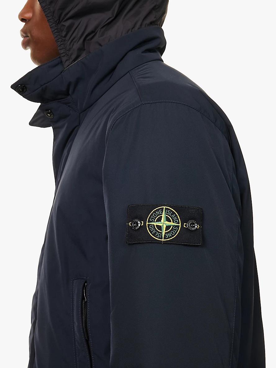 Brand-patch padded shell jacket - 5