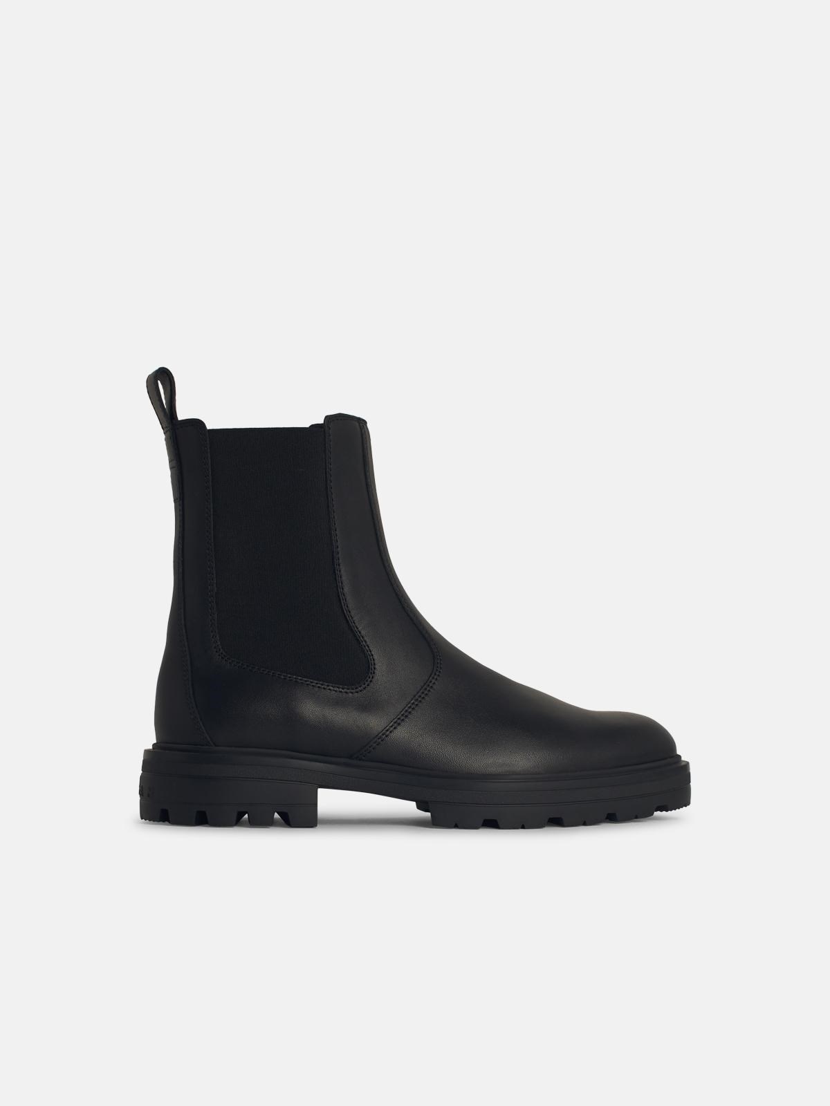 'H673' BLACK LEATHER BOOTS - 1