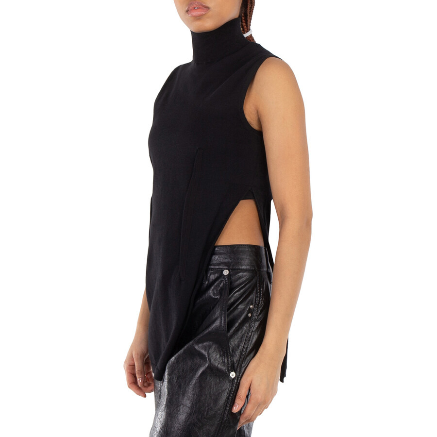 MM6 Asymmetric Turtleneck Sleeveless Top - 2