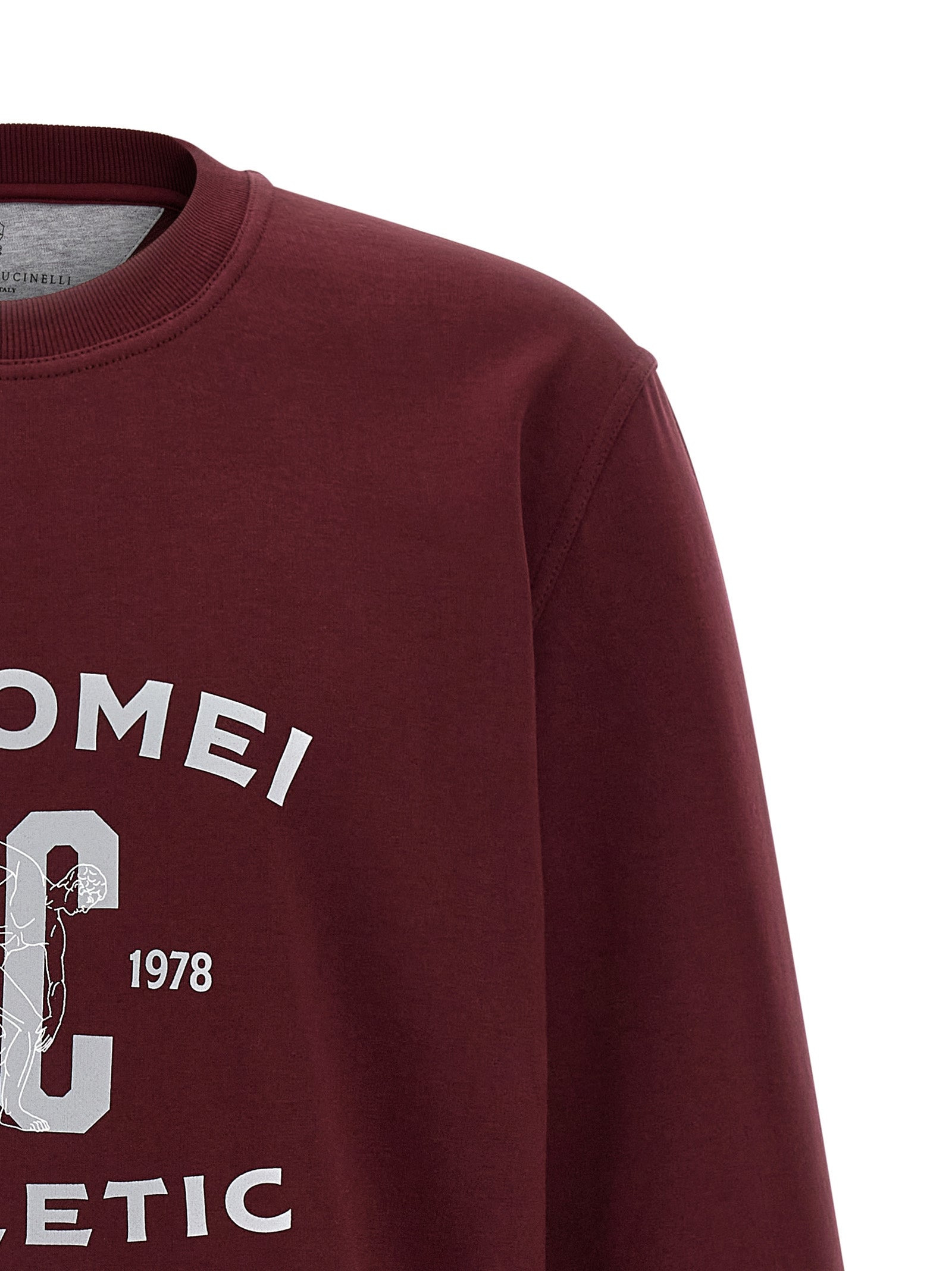 Techno Cotton Sweatshirt Bordeaux - 3
