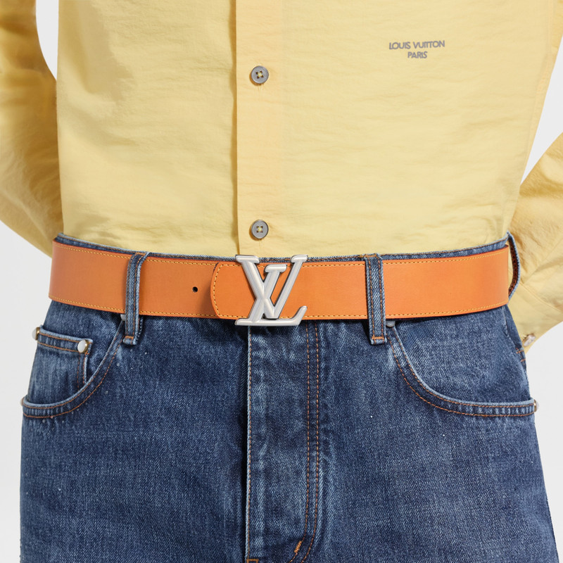 LV Dimension Monogram Reflective Denim 40mm Reversible Belt 6