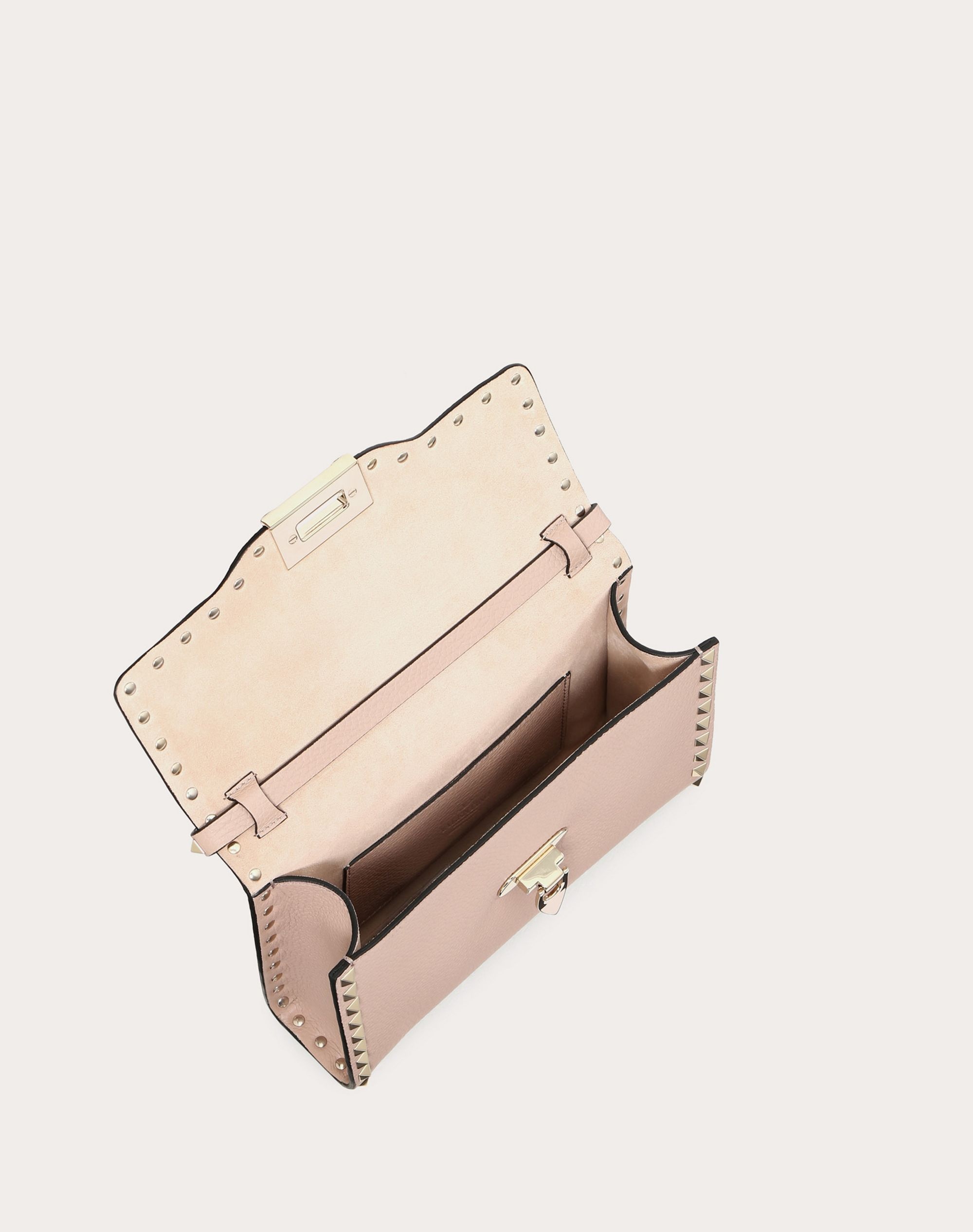 Small Rockstud Grainy Calfskin Crossbody Bag - 4