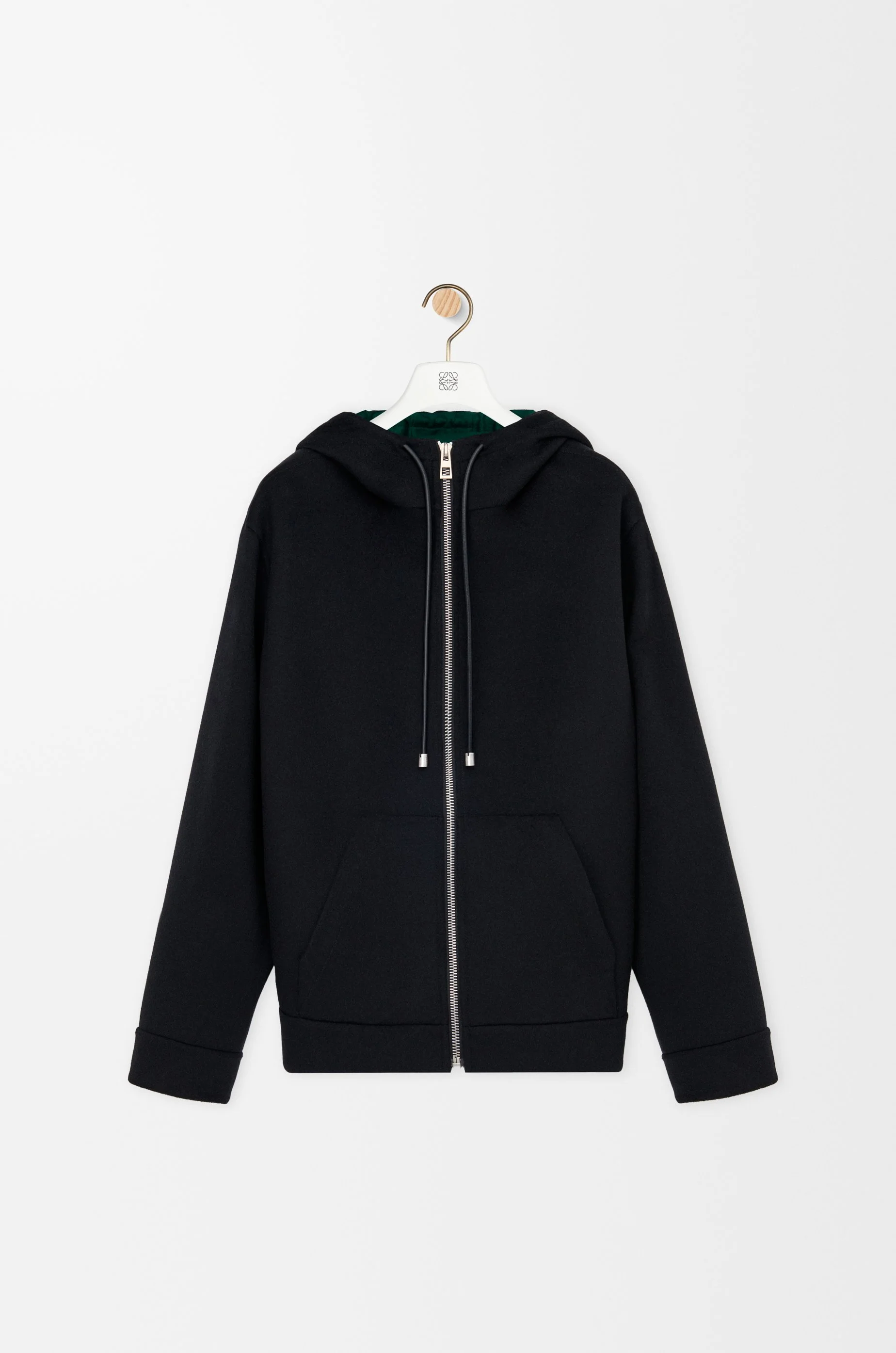 Hooded jacket in wool and cashmere - 1