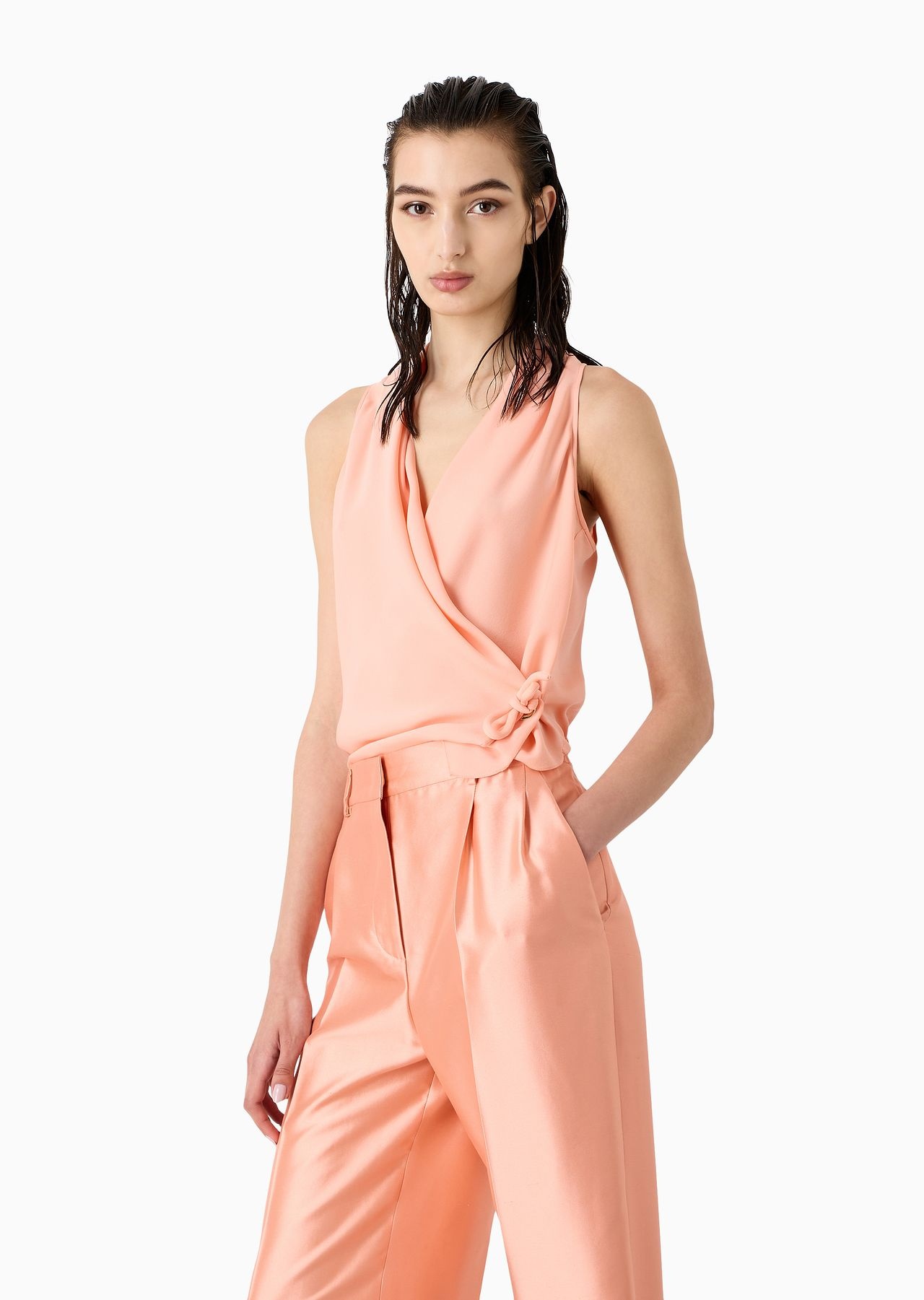 ASV organic silk cross-over top - 2