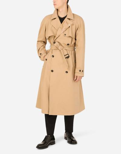 Dolce & Gabbana Cotton gabardine double-breasted trench coat outlook